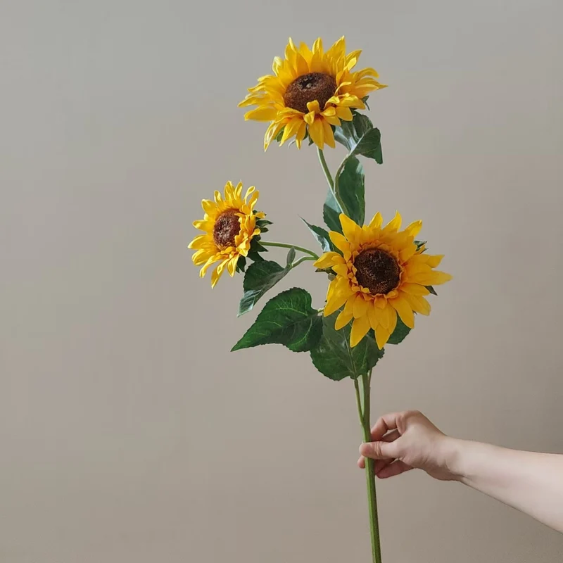 Lifelike Sunflower Stem Arrangement