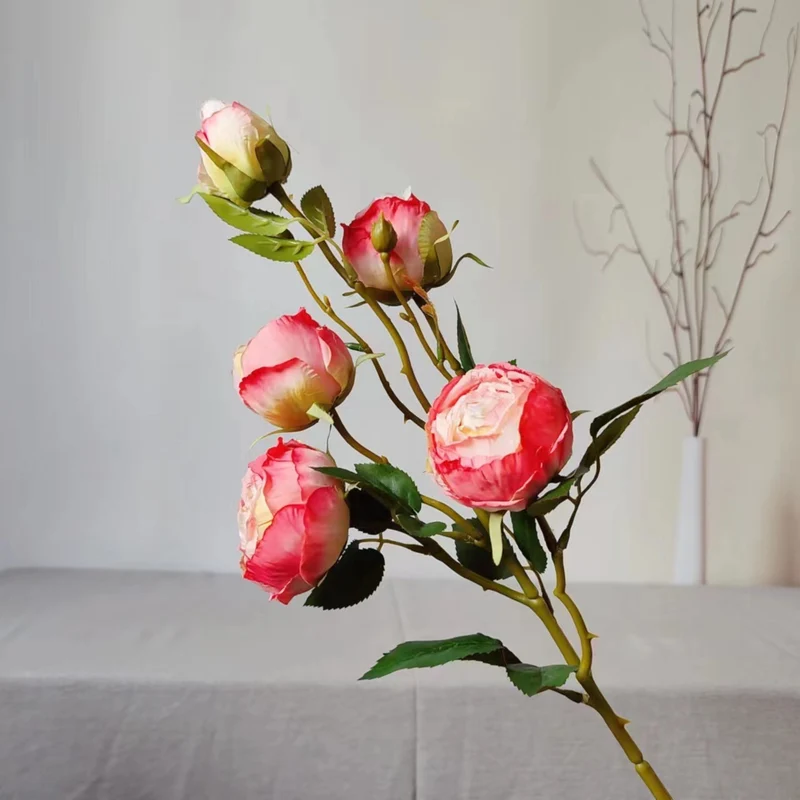 Lifelike Rose Floral Stem