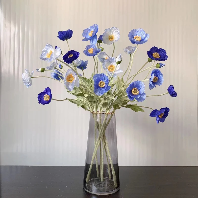 Lifelike Poppy Flower Stem