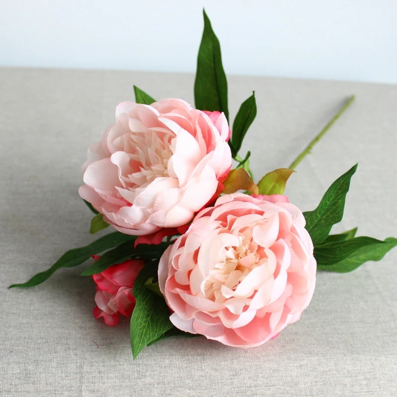 Lifelike Peony Floral Stem