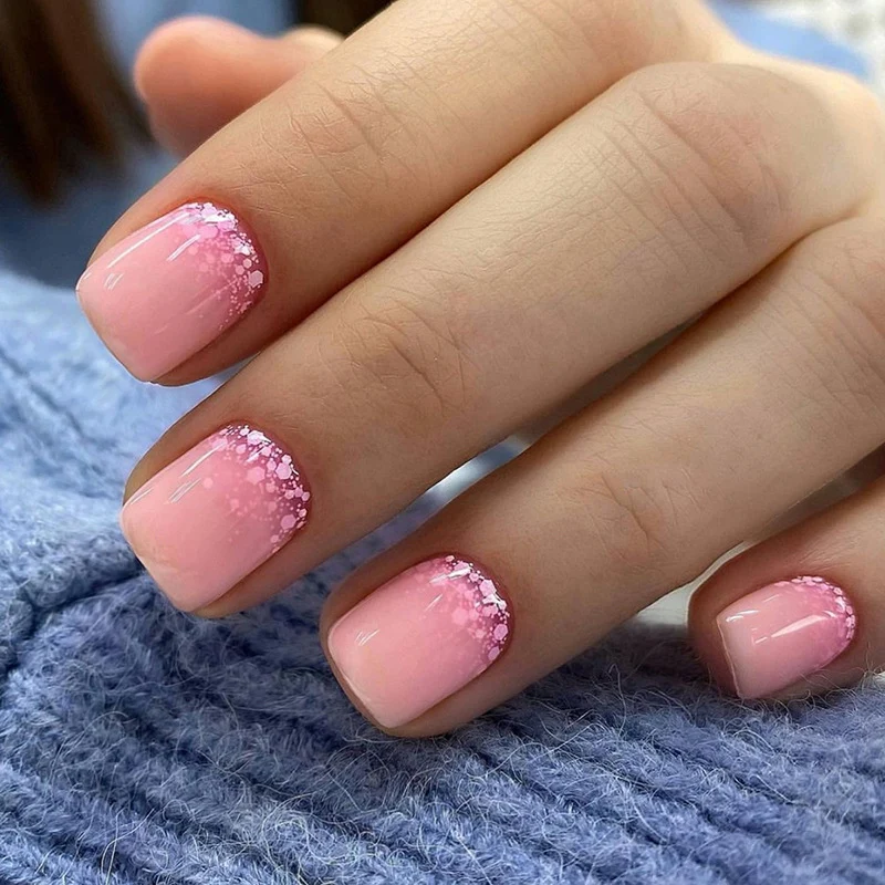 Glitter Ombre Nagelverlängerungen Karnz