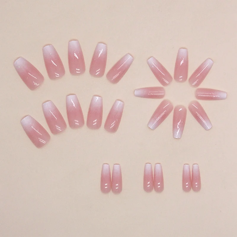 Elegante Ombre Quadrat Nagelverlängerungen Karnz