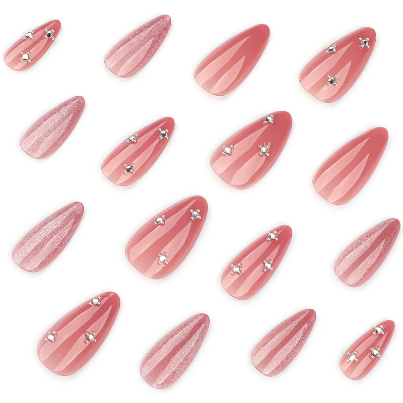 Artistic Nail Extensions with Glitter Design Stornfield