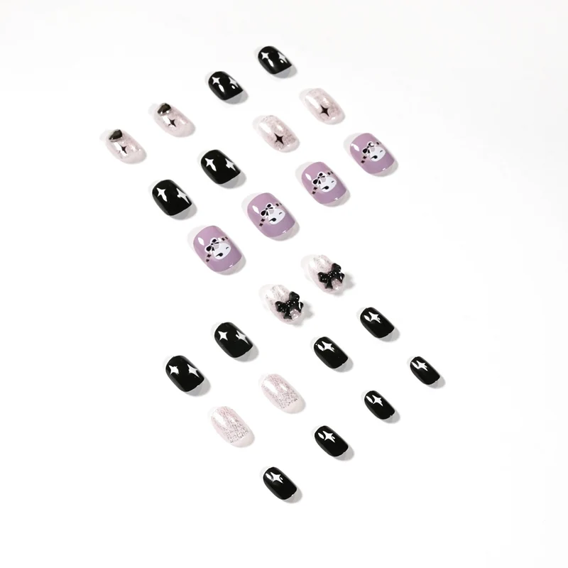 Artful Nail Extensions with Glamorous Accents Stornfield