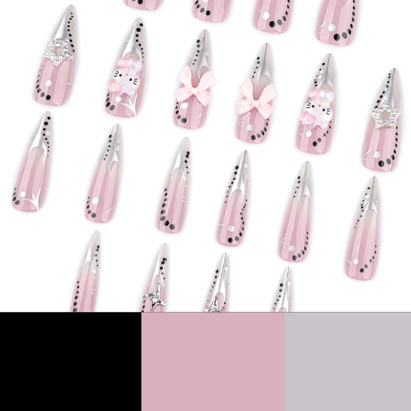 Artful Nail Extensions with Glamorous Decor Stornfield