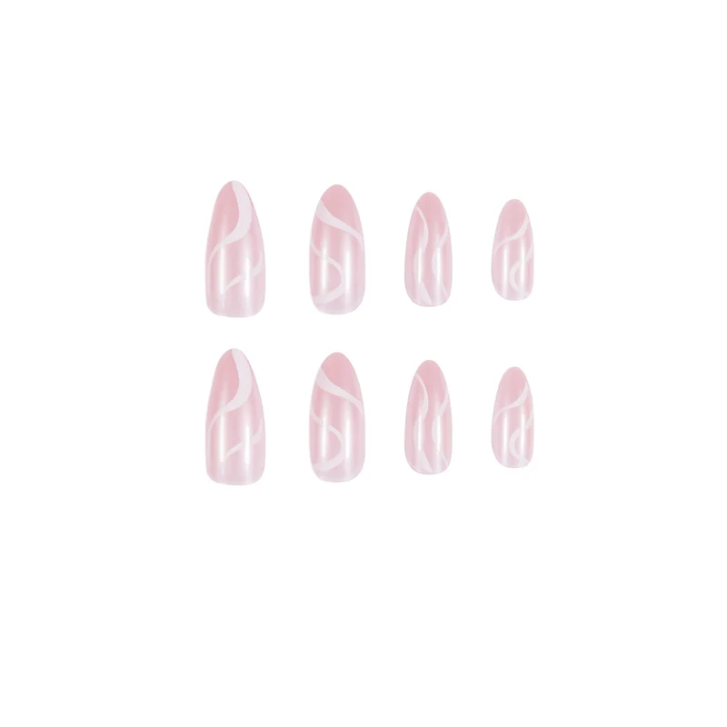 Artistic Nail Extensions with Curved Design Stornfield