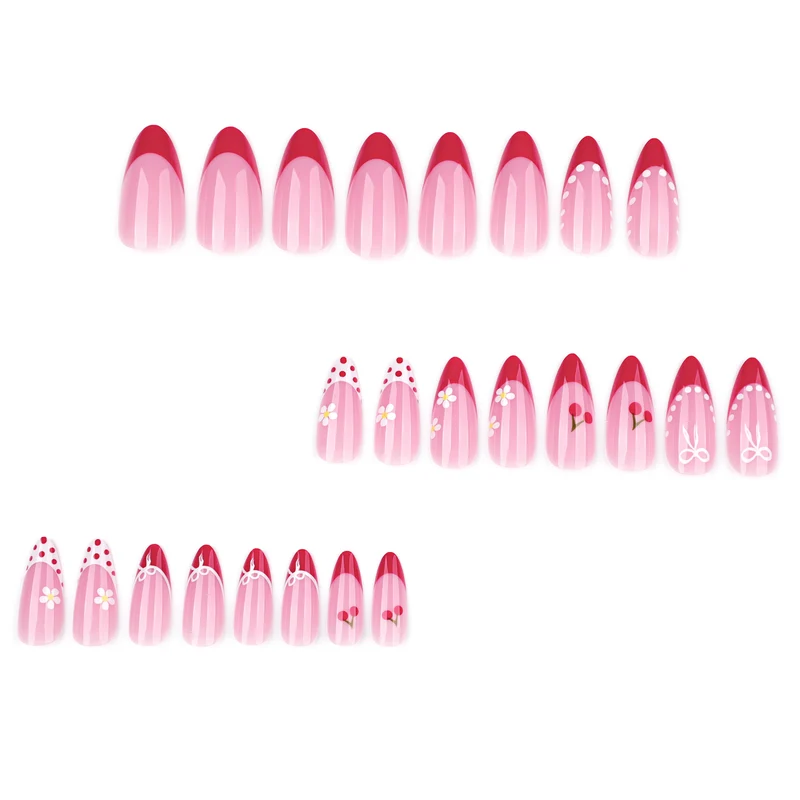 Artistic Nail Extensions with Cheerful Cherry Design Stornfield