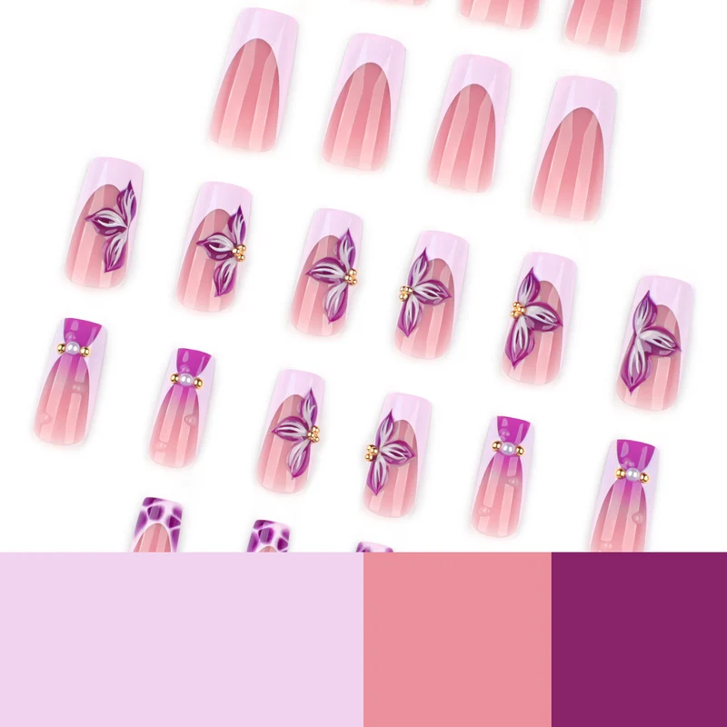 Artistic Nail Extensions with Floral Decor Stornfield