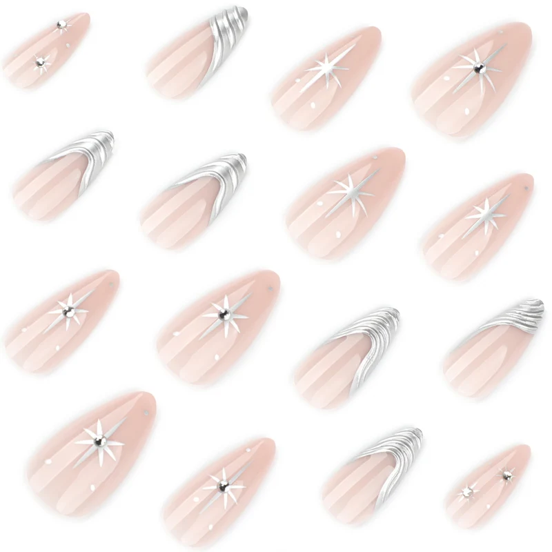 Artistic nail extensions with delicate designs Stornfield