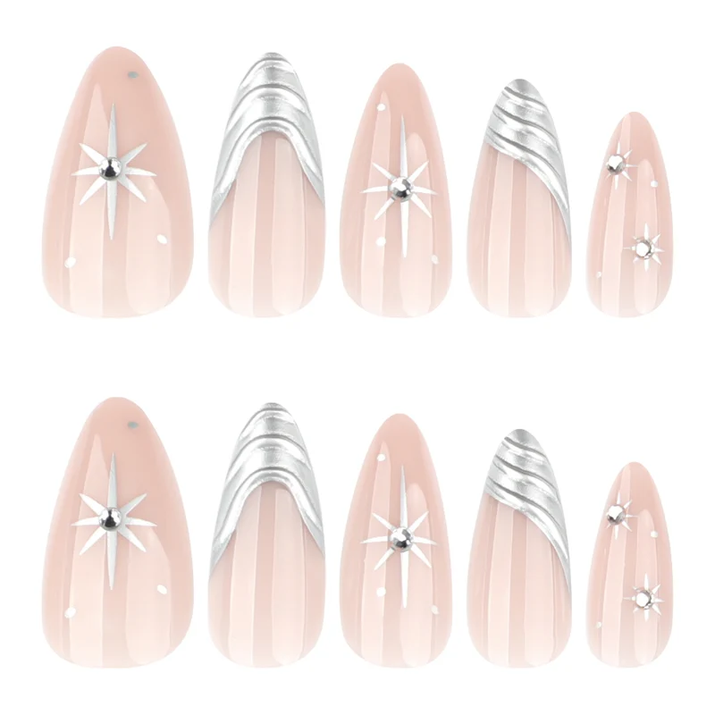 Artistic nail extensions with delicate designs Stornfield