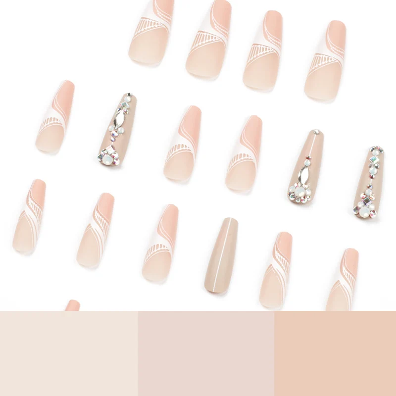 Artful nail extensions with elegant decorations Stornfield