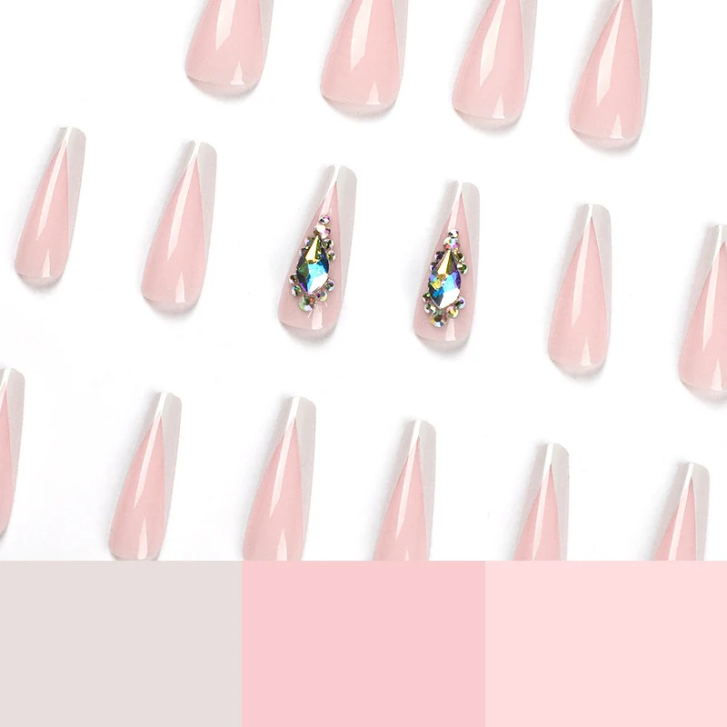 Artful nail extensions with elegant glitter accents Stornfield