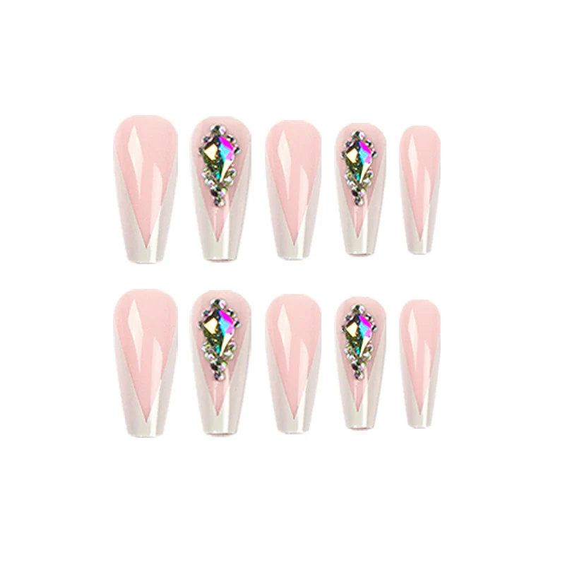 Artful nail extensions with elegant glitter accents Stornfield