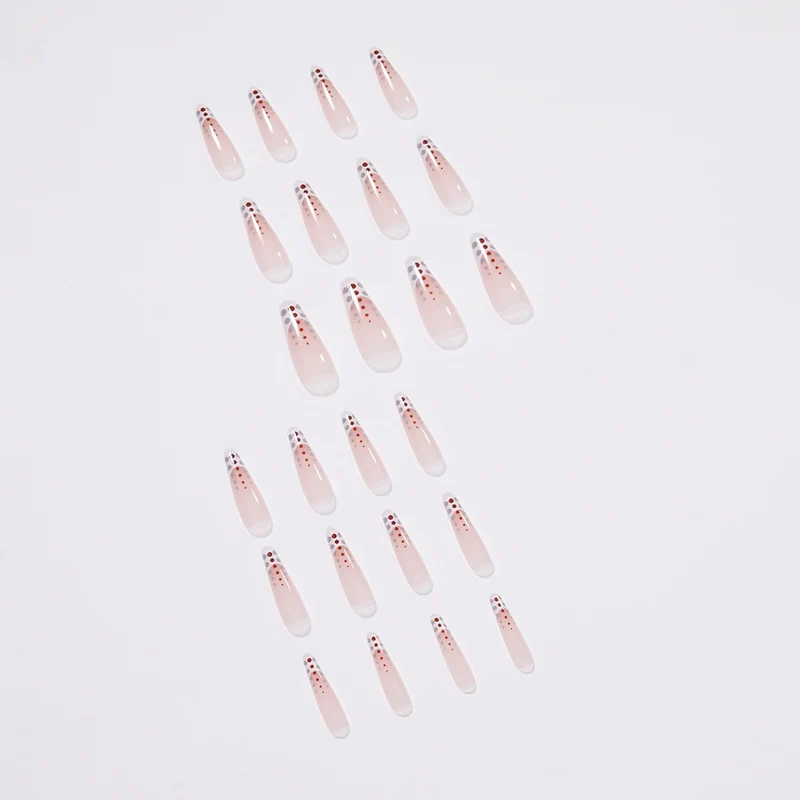 Artistic Nail Extensions with Elegant Dots and Shimmering Ombré Stornfield