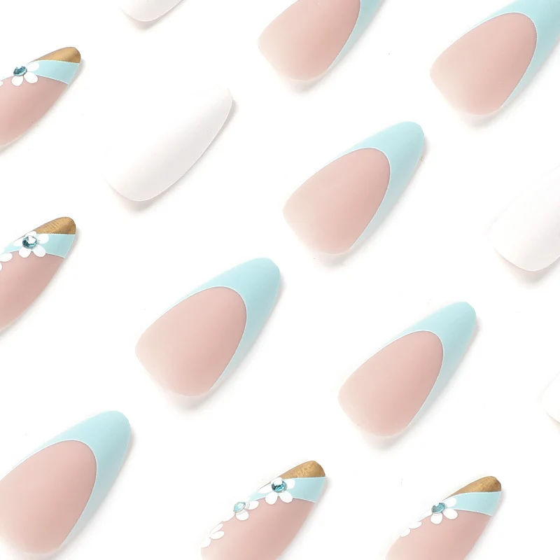 Artful Nail Extensions with Elegant Floral Designs Stornfield