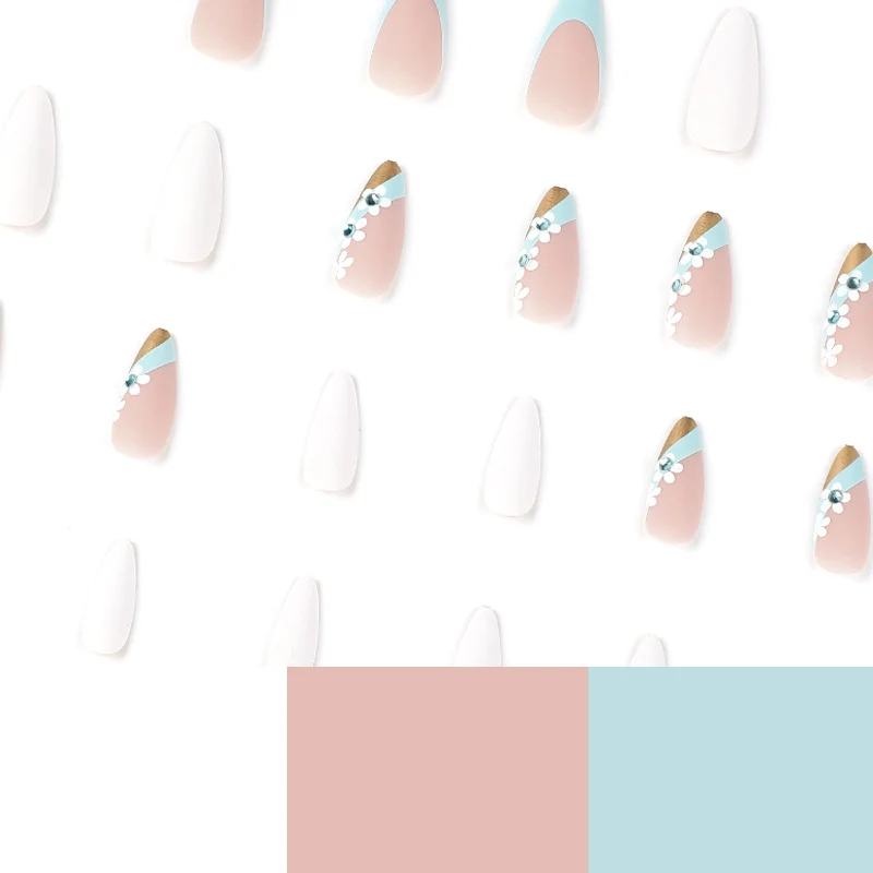Artful Nail Extensions with Elegant Floral Designs Stornfield