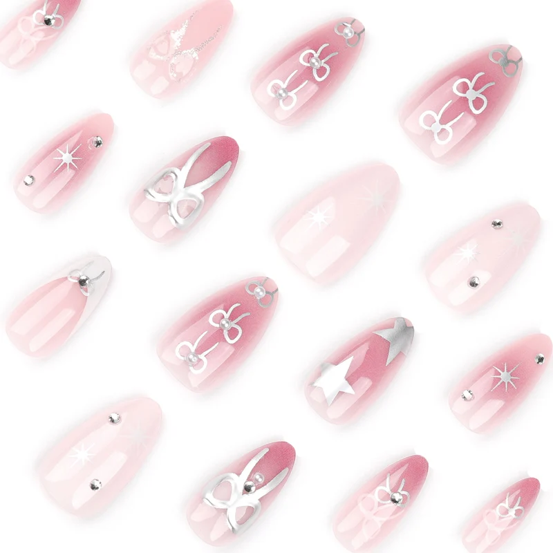 Artful nail extensions with elegant 3D embellishments Stornfield