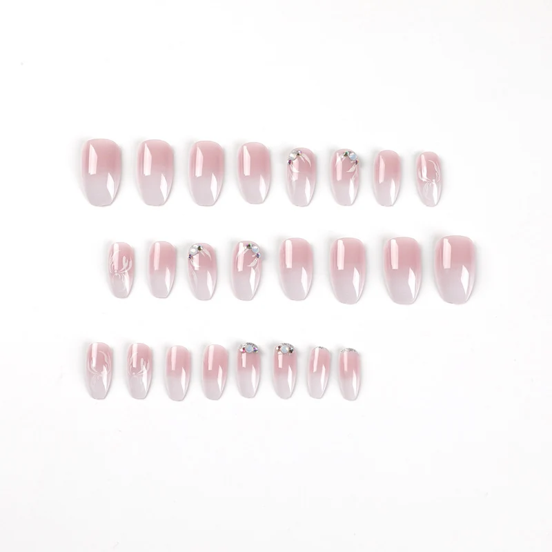 Artful Nail Extensions with Elegant Ombre Design Stornfield