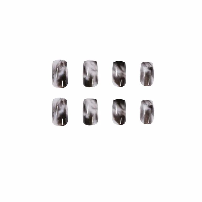 Artful Nail Extensions with Elegant Marble Design Stornfield