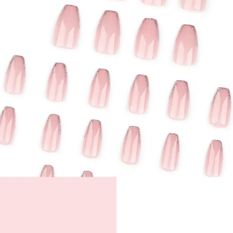 Artistic Nail Extensions with Elegant Glitter Finish Stornfield