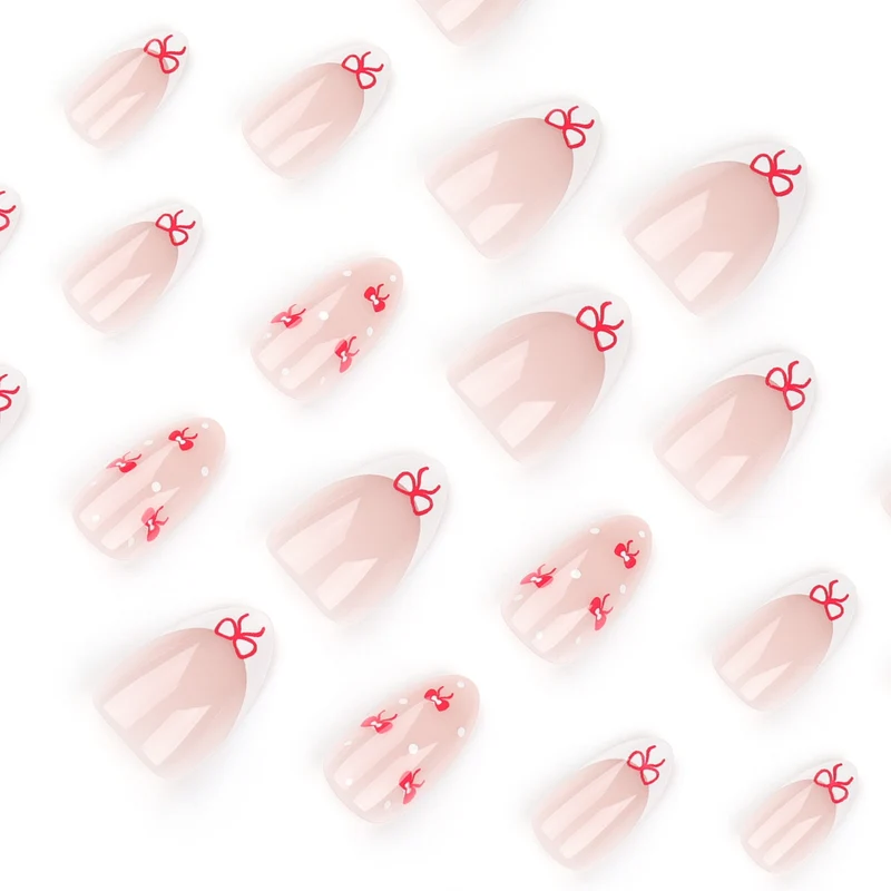 Artful nail extensions with an elegant leaf pattern Stornfield