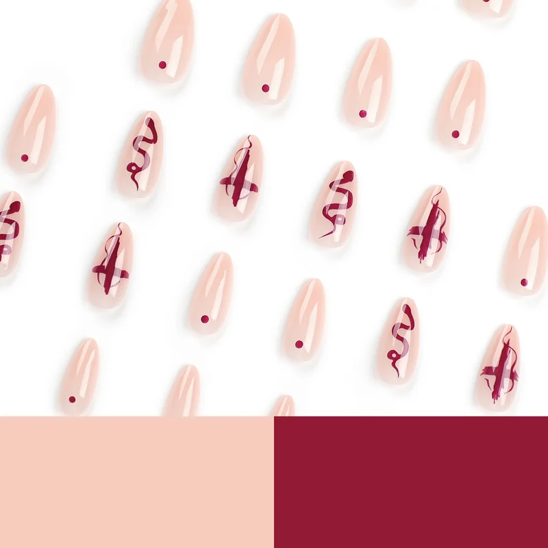 Artful nail extensions with unique design Stornfield