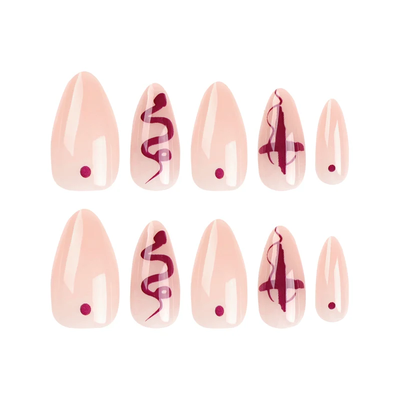 Artful nail extensions with unique design Stornfield