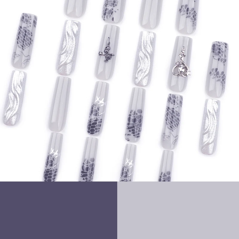 Artful Nail Extensions with Noble Accents Stornfield