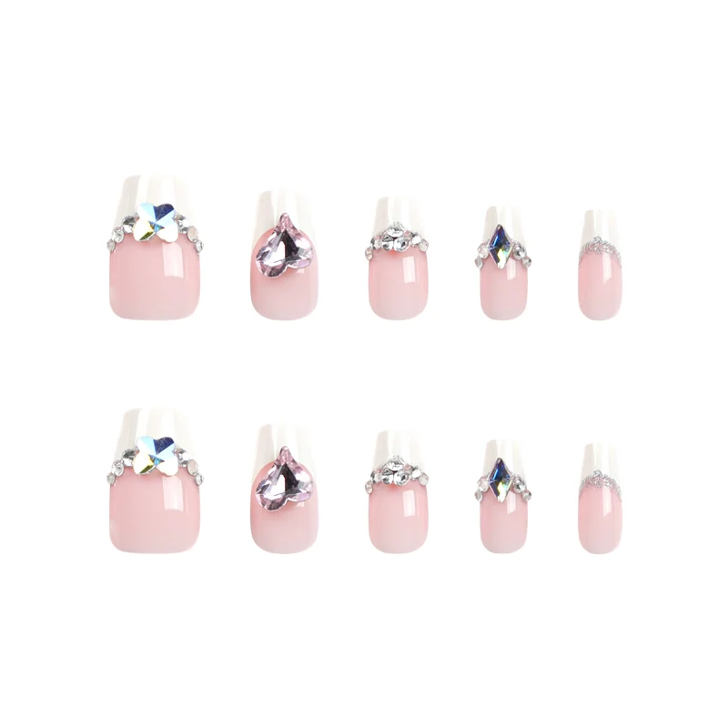 Artistic Nail Extensions with Gemstone Decorations Stornfield