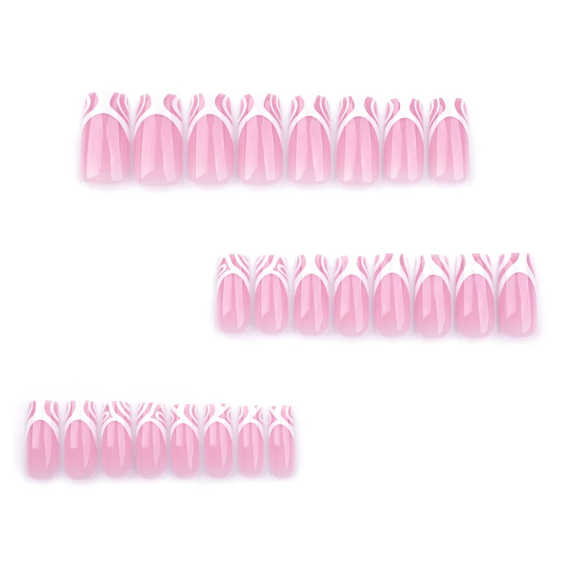 Artful nail extensions with translucent design and elegant lines Stornfield