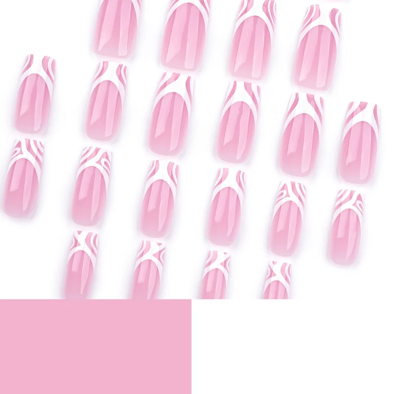 Artful nail extensions with translucent design and elegant lines Stornfield