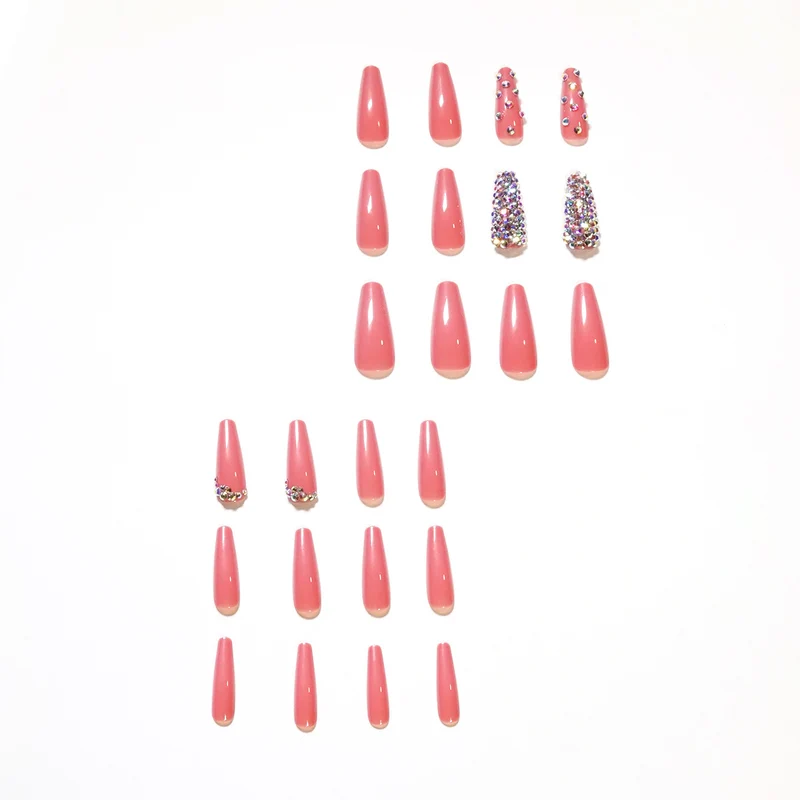 Artful Nail Extensions with Decorative Rhinestone Embellishments Stornfield
