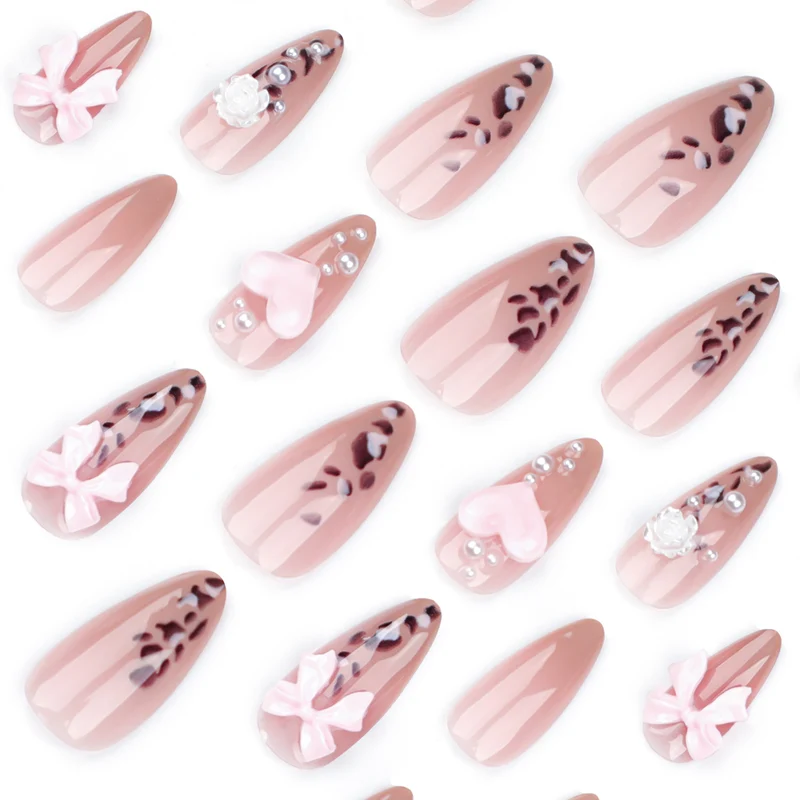 Artful nail extensions with decorative 3D designs Stornfield