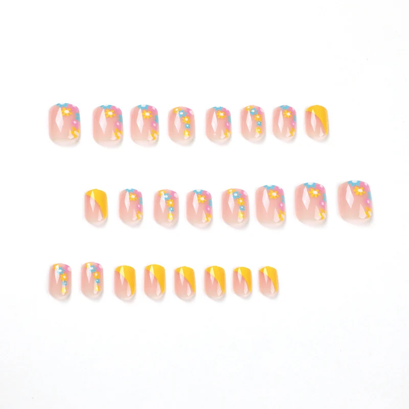 Artful Nail Extensions with Floral Pattern Stornfield