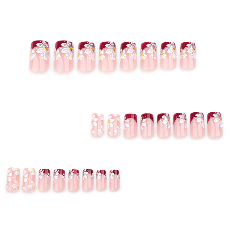 Artistic Nail Extensions with Floral Design Stornfield