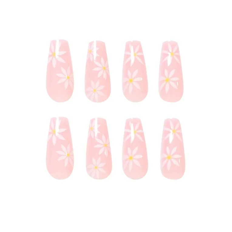 Artistic Nail Extensions with Blooming Accents Stornfield
