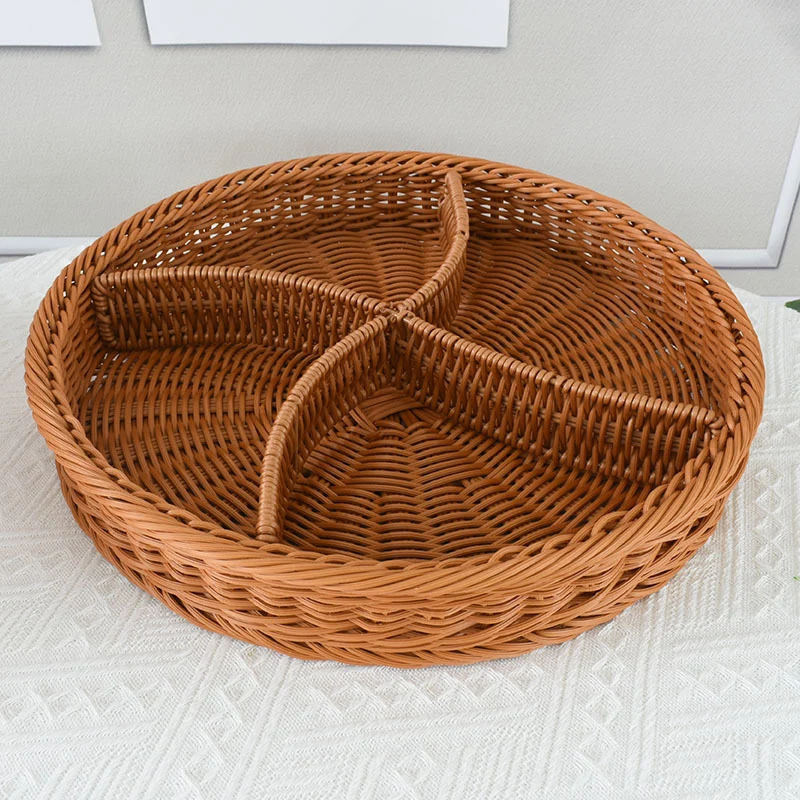 Artisan Woven Round Storage Tray Karnz