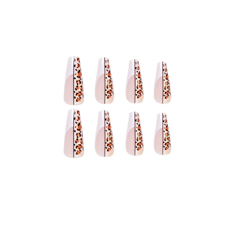 Artful nail extensions in modern leopard design Stornfield