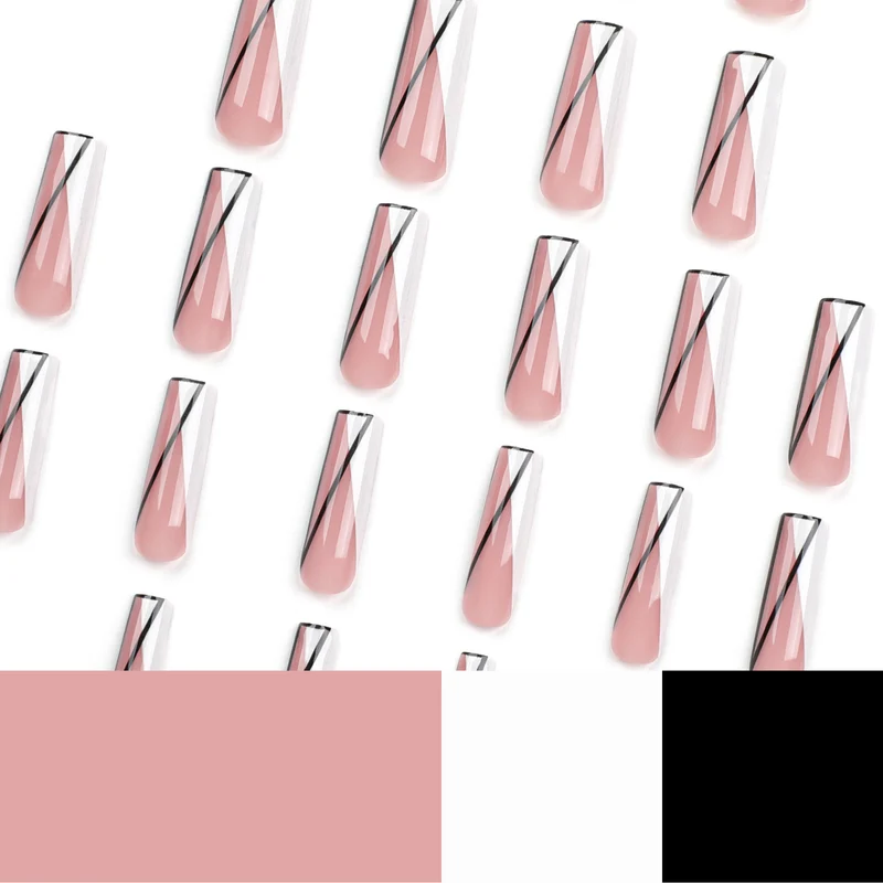 Artful Nail Extensions in Geometric Style Stornfield