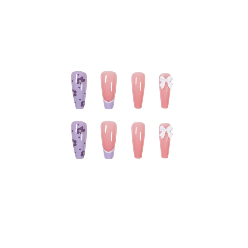 Artful Nail Extensions in Floral Design Stornfield