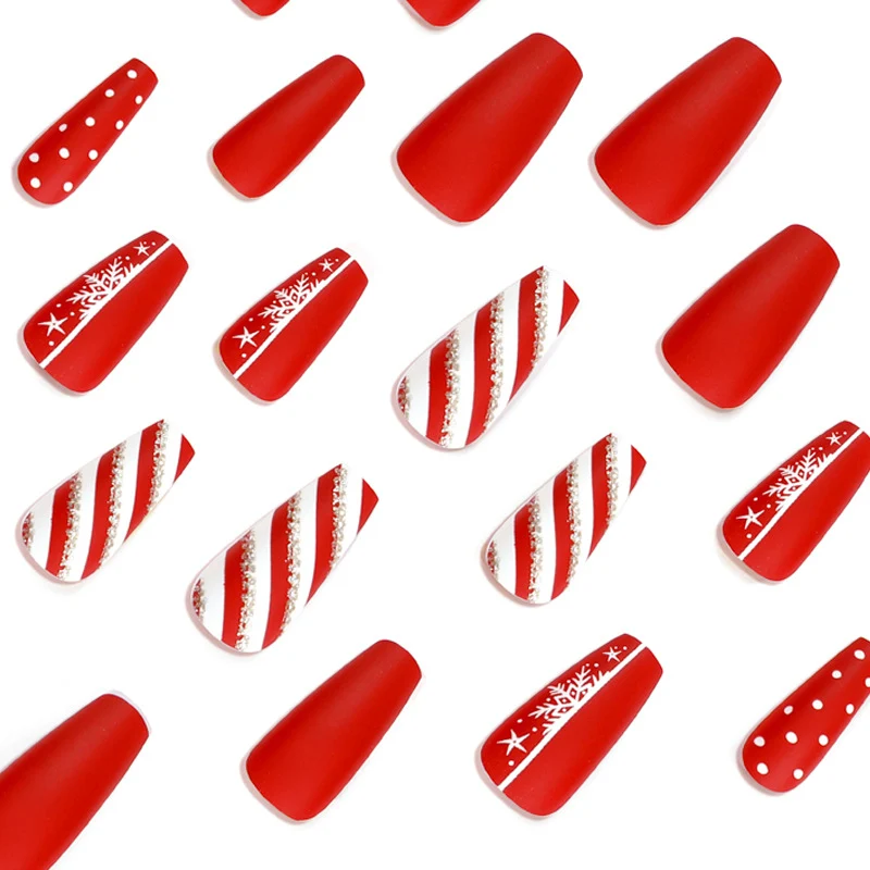 Artful Nail Extensions in Festive Design Stornfield