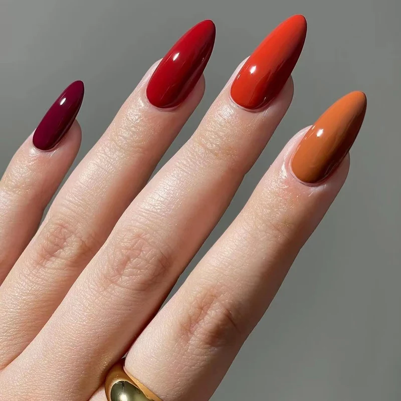Artful nail extensions in elegant stiletto style Stornfield