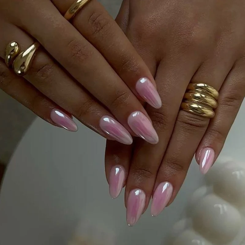 Artful nail extensions in elegant ombre design Stornfield