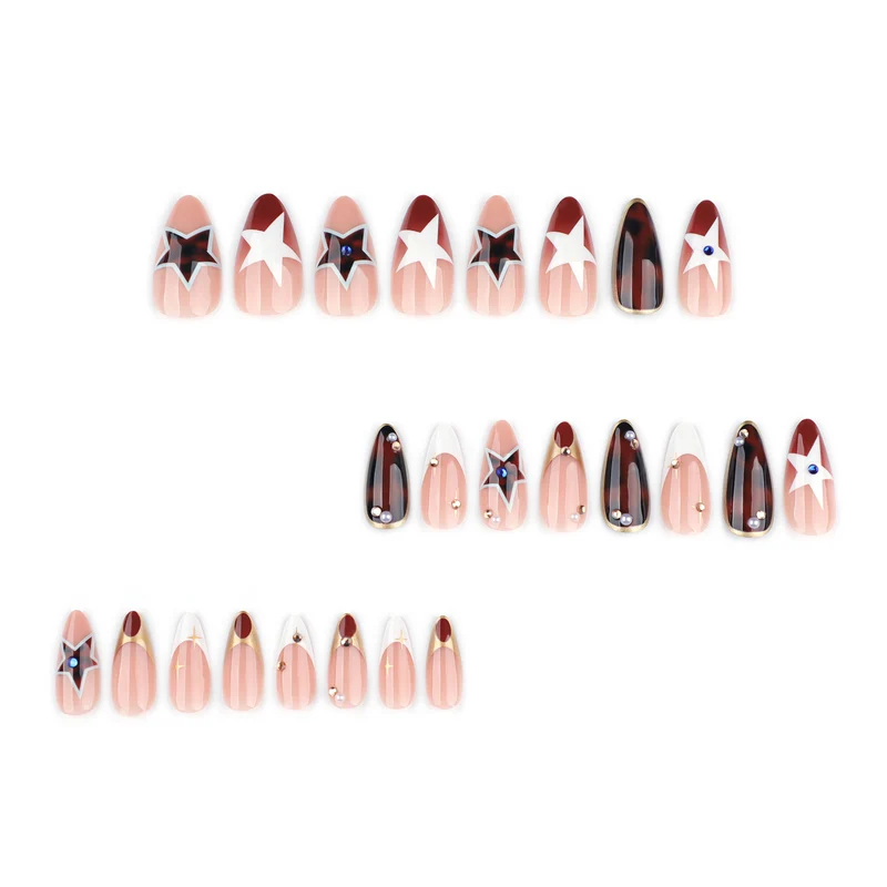 Artful Nail Extensions in Elegant Glamour Design Stornfield