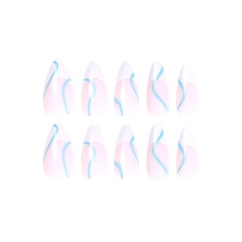 Artful Nail Extensions in an Elegant Design with Colorful Accents Stornfield