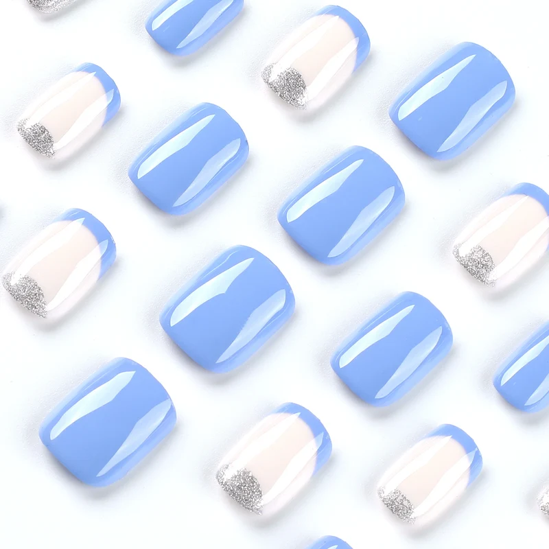 Artful nail tips with glitter decoration Stornfield