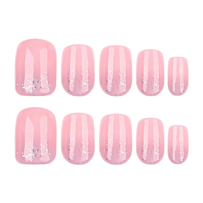 Artful Nail Tips with Glitter Accents Stornfield