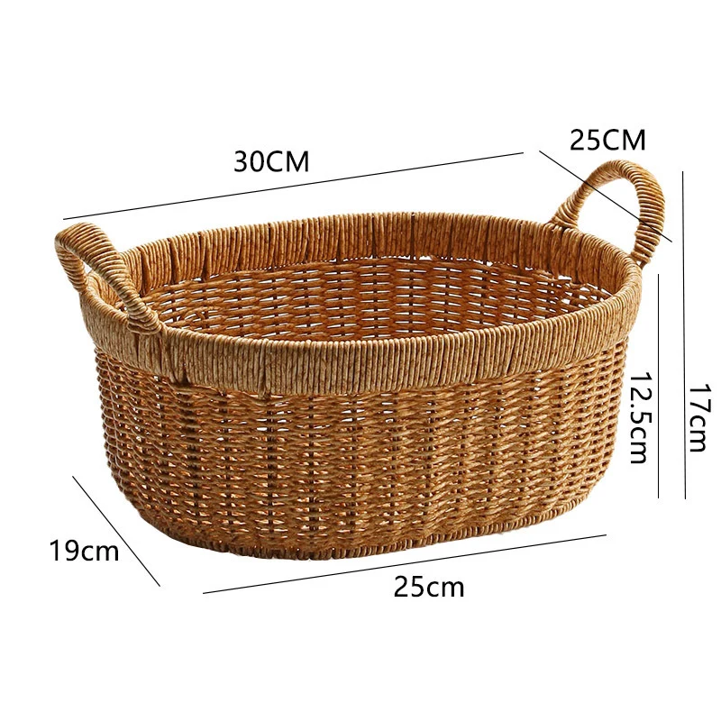 Handgefertigter Rattan Aufbewahrungskorb Karnz