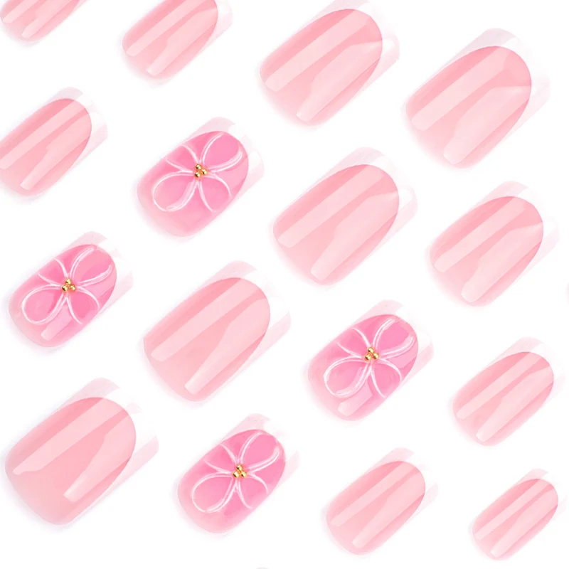 Artistic nail art with delicate flowers and elegant French lace Stornfield