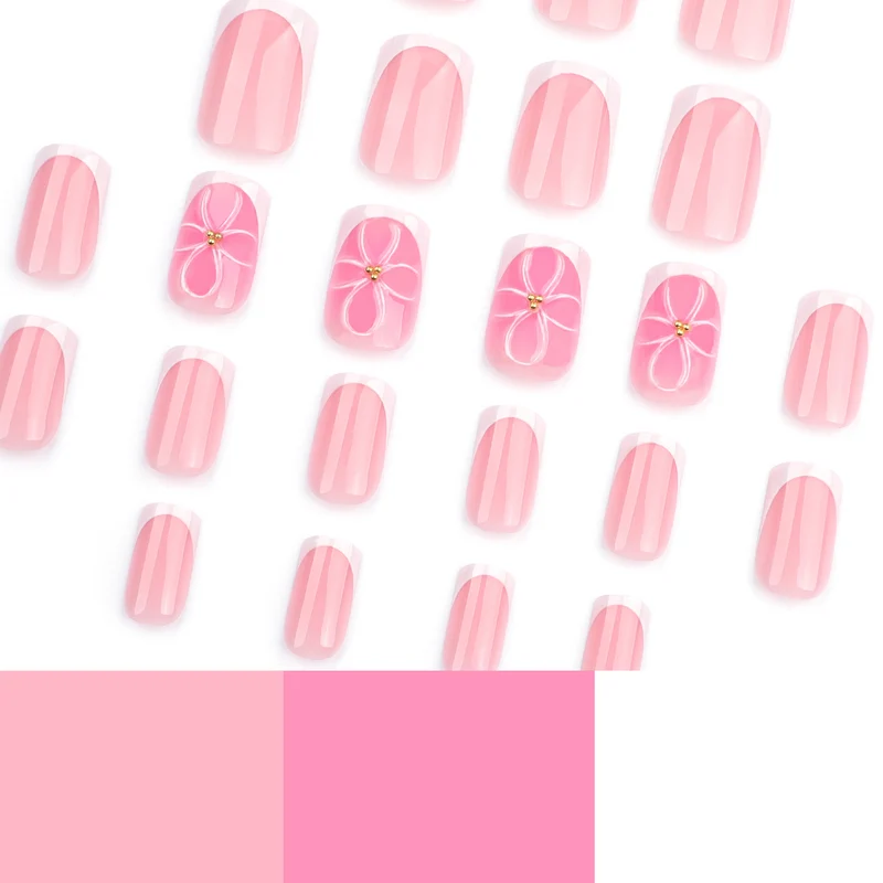 Artistic nail art with delicate flowers and elegant French lace Stornfield